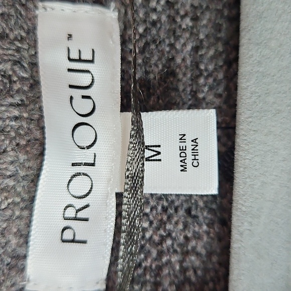 Prologue Gray Knit Ballon Sleeve Crewneck Sweater Dress Size Medium NWT - Picture 5 of 8